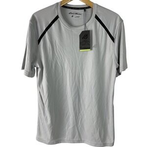 Eddie Bauer T-Shirt Men Med Micro Chip Gray Motion SS Tee EA12KT010 Active F12